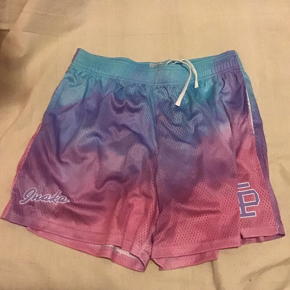 Inaka Power blue purple pink blend mesh shorts xxl 2xl